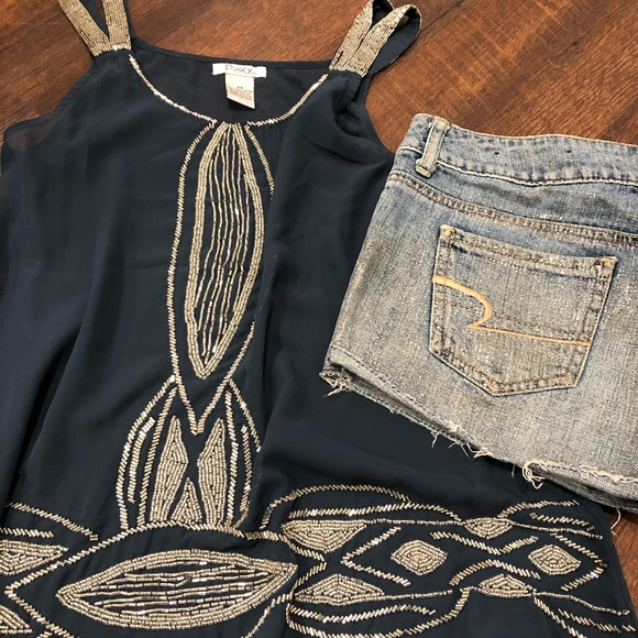 Pinky Tops - Embellished Buckle Tank
